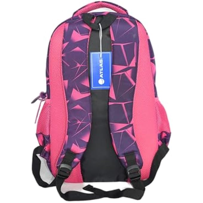 ATLAS Girls Backpack 18 Inch Size Purple Abstract - Image 2