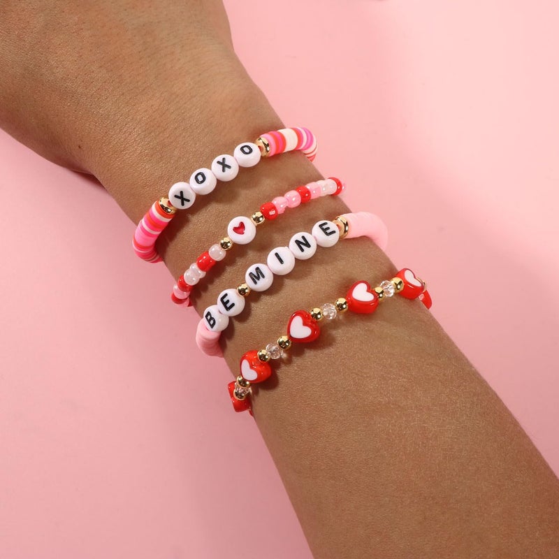 AULSIEY Galentines Day Gifts Friendship Bracelets for Women Teens,Valentines Day Gifts for Her,Galentines Day Party Favors for Friends, Best Friend Bracelets Heart Wish Bracelets Gifts for Sister Bestie - Image 4