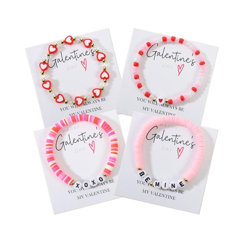 AULSIEY Galentines Day Gifts Friendship Bracelets for Women Teens,Valentines Day Gifts for Her,Galentines Day Party Favors for Friends, Best Friend Bracelets Heart Wish Bracelets Gifts for Sister Bestie - Image 1