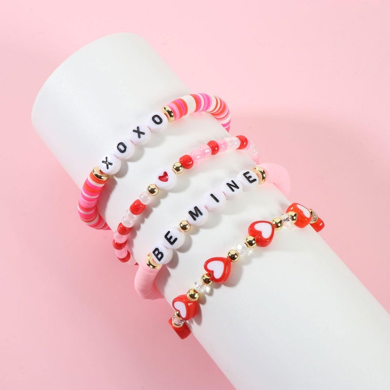 AULSIEY Galentines Day Gifts Friendship Bracelets for Women Teens,Valentines Day Gifts for Her,Galentines Day Party Favors for Friends, Best Friend Bracelets Heart Wish Bracelets Gifts for Sister Bestie - Image 3