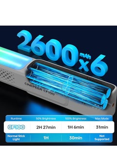 Zhiyun ZHIYUN CINEPEER CF100 100W RGB Light Stick Handheld LED Video Light Wand 2700K-6500K CRI 96+ TLCI 98+ Portable Fill light with 6 Light Effect Continuous Output Lighting Photography Tube Light  - Image 4