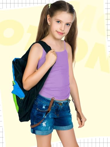 Geyoga 68 Pcs Girls Tank Top Sleeveless Racer Back Top Camisole Cami Undershirts78 YearsVivid Colors8 Pack - Image 3
