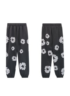 Generic Autumn Winter Couples Hoodie Sweatpants Set 8155 dark gray 
