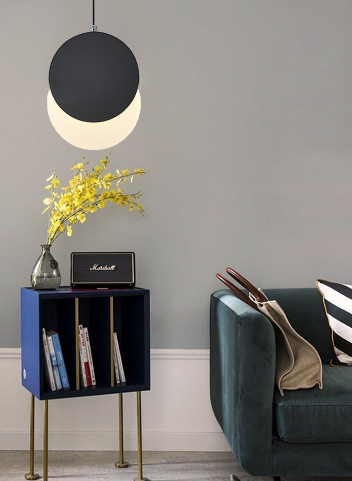 Vmax Modern Pendant Light | 3 Color- (Warm-Neutral-Cool White) LED Hanging Ceiling Light for Bedroom, Living Room, Dining, Kitchen Island | Minimalist Chandelier Drop Light (8W- BK- 122CM- 3Color) - Image 2