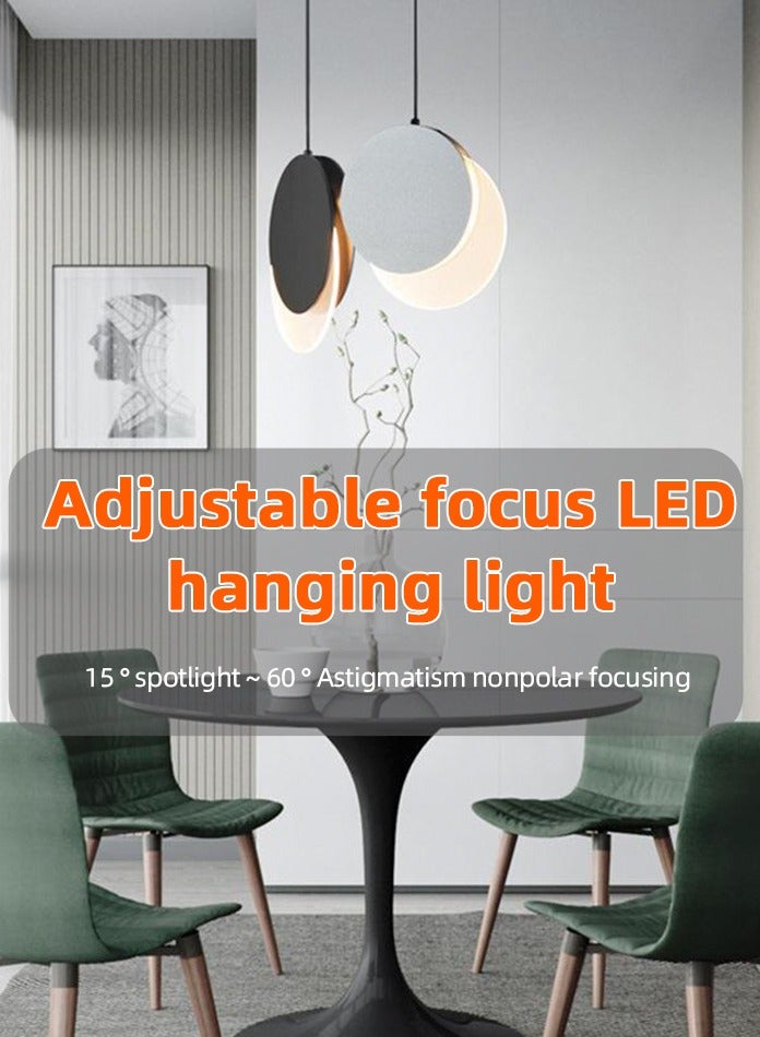 Vmax Modern Pendant Light | 3 Color- (Warm-Neutral-Cool White) LED Hanging Ceiling Light for Bedroom, Living Room, Dining, Kitchen Island | Minimalist Chandelier Drop Light (8W- BK- 122CM- 3Color) - Image 4