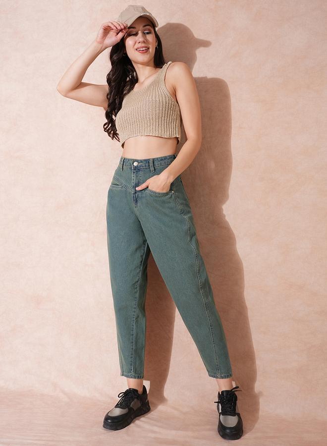 Globus High-Rise Barrel Fit Ankle Length Jeans - Image 1