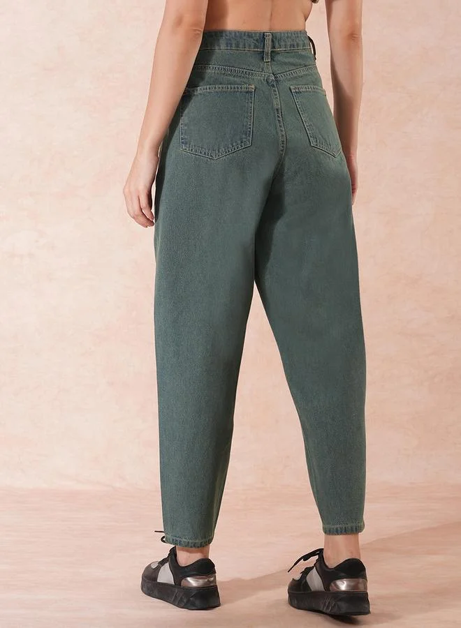 globus Globus High-Rise Barrel Fit Ankle Length Jeans