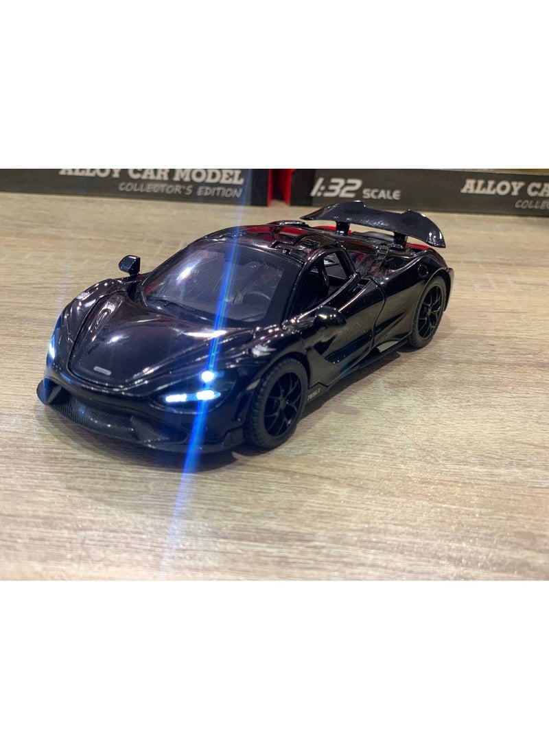 Black metal car model, 1:32 scale - Image 1