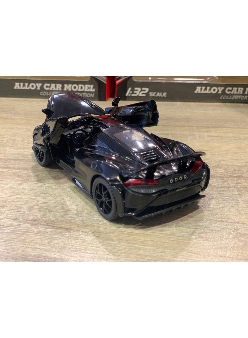 Black metal car model, 1:32 scale - Image 2