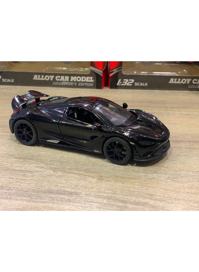 Black metal car model, 1:32 scale - Image 3