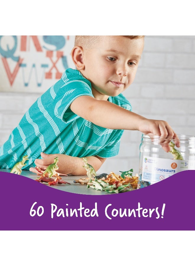 ليرننج ريسورسز موارد التعلم - عدادات الديناصورات، مجموعة من 60 شخصية واقعية للعد والفرز واللعب الخيالي، للأعمار من 3 سنوات فما فوق - Image 3