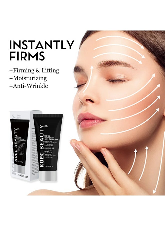 70ml Temporary Face Tightener for Face Instant Anti Wrinkle Face Cream Firming and Tightening Face Cream Reduce and Smooth Fine Lines Face Moisturizer Face Cream for Women Skin Tightening Cream