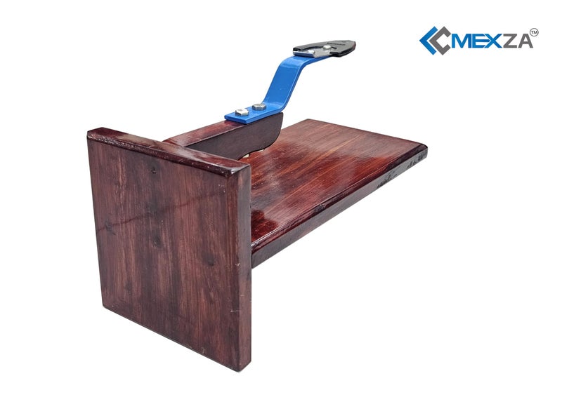 MEXZA™ Wooden Premium Table Top Coconut Scraper Chirava Grater Thengai Thuruvi Stainless Steel Neck - Image 2