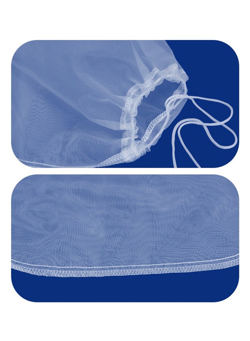 2 Pack Reusable 80 Mesh Fine Bag Nut Milk Nylon Strainer for Straining FruitJuice Apple Grape  Press NutMilk Yogrut Doufu Almond Coffee with Drawstring 30x30cm - Image 4