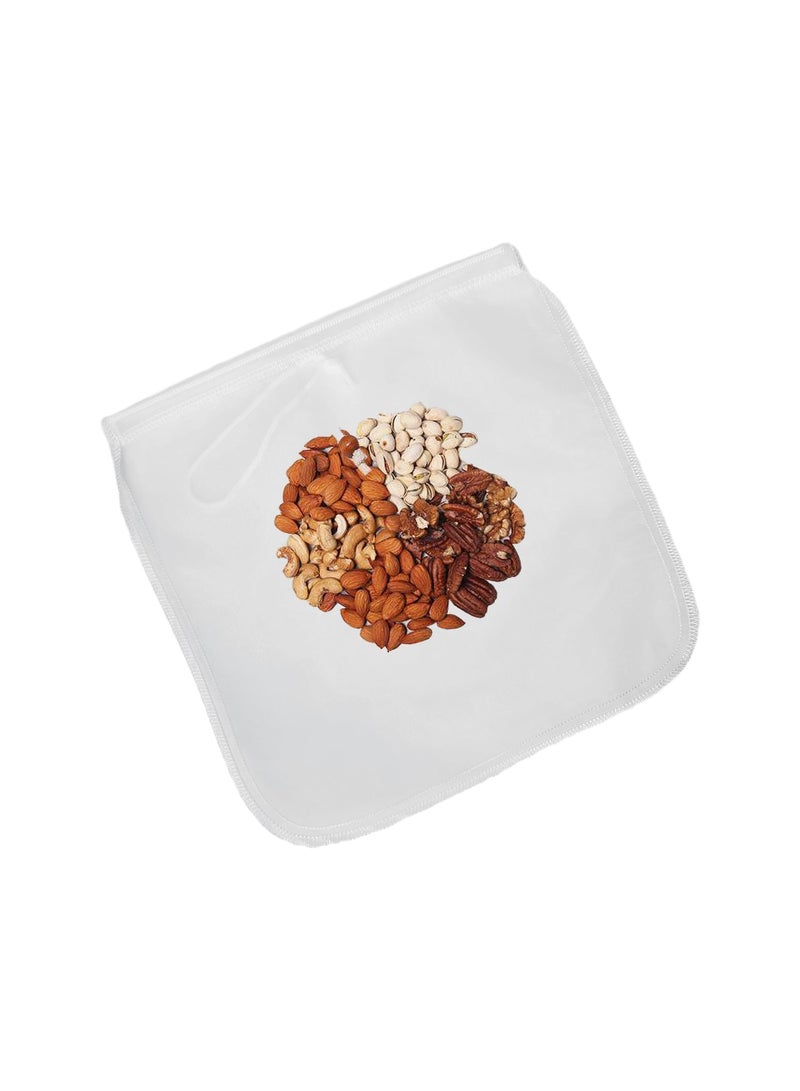 2 Pack Reusable 80 Mesh Fine Bag Nut Milk Nylon Strainer for Straining FruitJuice Apple Grape  Press NutMilk Yogrut Doufu Almond Coffee with Drawstring 30x30cm - Image 5