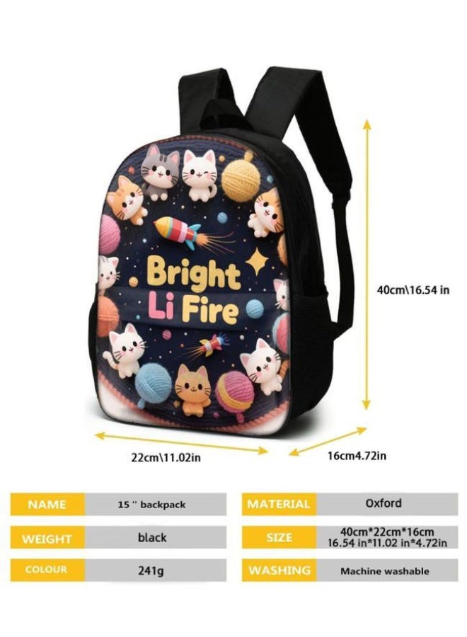 Bright Li Fire Cartoon bag three-piece set, easy to deal with various occasions (available for students, children, friends on outings, mountain climbing, schooling, etc.) | Shoulders + handbags + stationery bags | Back to school season/festival gifts - 78 - Image 5