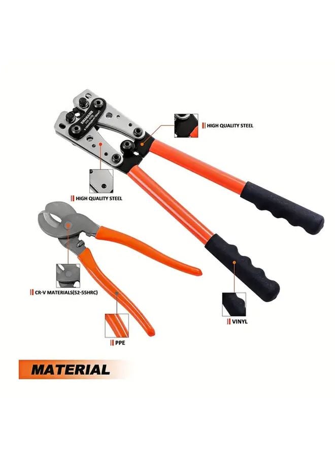 HX 50B Manual Cold Press Terminal Pliers For Bare Cable Crimping Copper Aluminum - Image 3
