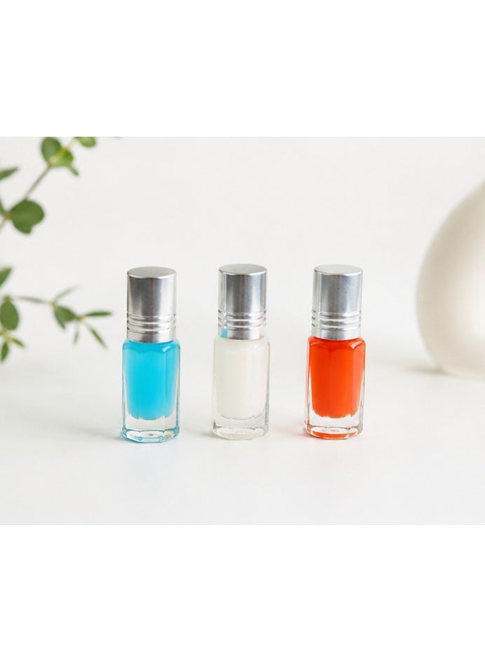 طقم عطور مسك 3 قطع | مسك طهارة + مسك رمان + مسك بودر | عطر مركز للجسم | 18 جرام - Image 1