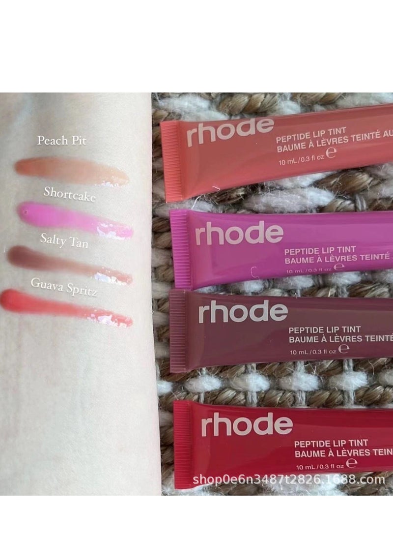 rhode - Simple Lip Support Adhesive Iphone Mobile Phone Case, Mobile Phone Lip Gloss Rubber Case, Moisturizing Lipstick Lip Support(Peach pit) - Image 1