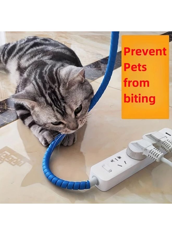 1 PC Cat Bite Resistant Cable Protector Sleeve PP Material Pet Safety Wire Organizer For Electrical And Data Cords Anti Chew Tube Black 78 74 Inch Indoor Use - Image 1