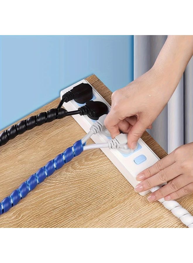 1 PC Cat Bite Resistant Cable Protector Sleeve PP Material Pet Safety Wire Organizer For Electrical And Data Cords Anti Chew Tube Black 78 74 Inch Indoor Use - Image 5