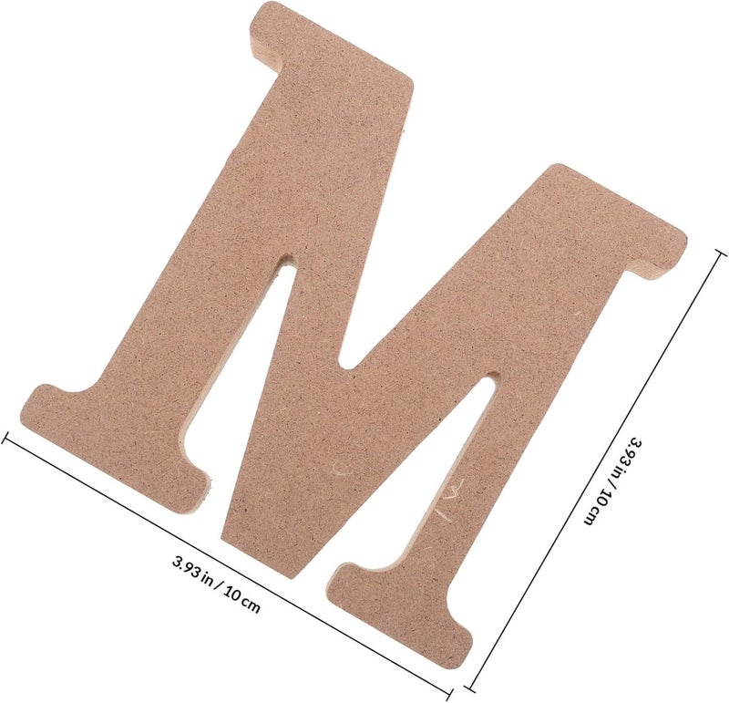 Wooden Letter Sign DIY Craft Supplies for Home Wall Decor, 1.5cm Thick Natural Wood Letters for Wedding and Graduation Table Decorations - Image 2