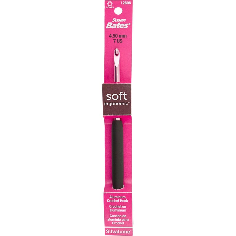 Susan Bates Soft Ergonomic Silvalume Crochet Hook - Image 1