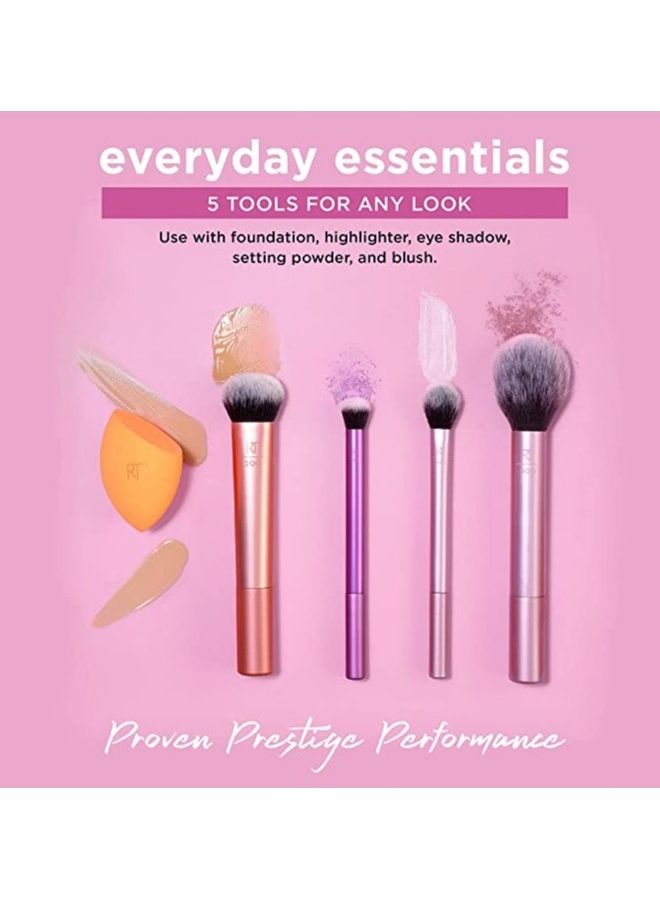 REAL TECHNIQUES Everyday Essentials Multi Use Brush Set Multicolour - Image 4