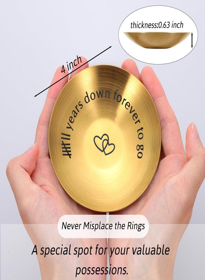 Perleddom 7 Year Copper Anniversary Birthday Gifts,7th Anniversary Gif for Him Her,Copper Gifts for 7th Anniversary,7 Year Anniversary Gif for Him,Ring Holder Dish Jewelry Tray,Anniversary Ring Dish for Women - Image 3