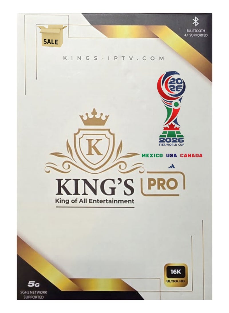 king's Update Edition King's Pro Smart Android TV Box – High-Performance Media Streaming Device 4k/8k/16k Visibility, Hot Products of 2026 FIFA WORLD CUP - Image 1
