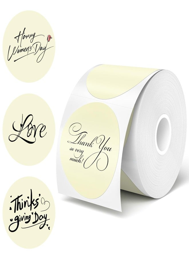 FLYQGGO 3 Inch Round Thermal Labels Yellow 400PCS, Self-Adhesive Thermal Sticker Labels for Shipping, Compatible with Zebra/Rollo/Munbyn Thermal Printer, No Ink Needed - Image 1