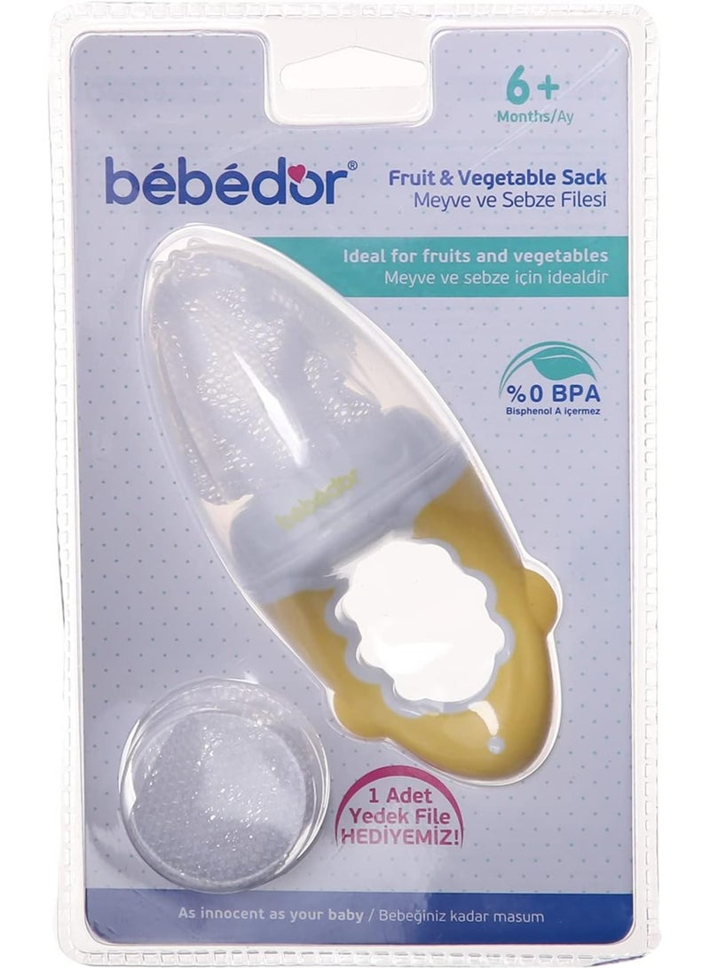 Bebedor Fruit teether with a comfortable child-controlled spare part, yellow color - Image 1