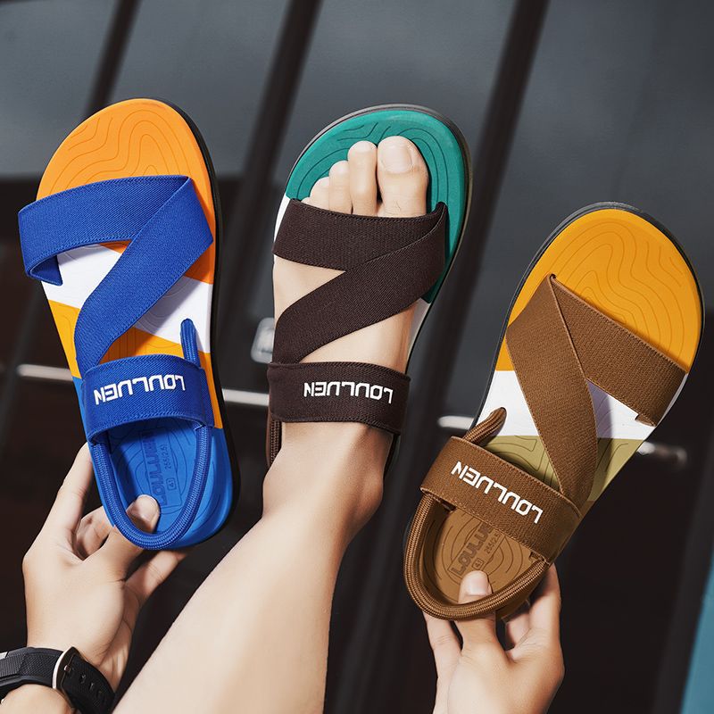 Sports High-Value Soft-Soled Wear-Resistant Shoes Men'S Summer Cool Slippers Men'S Driving Beach Shoes Fashionable Outer Wear Lightweight - Image 2