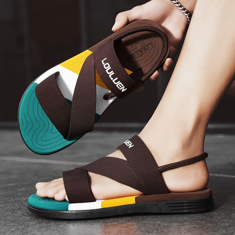 Sports High-Value Soft-Soled Wear-Resistant Shoes Men'S Summer Cool Slippers Men'S Driving Beach Shoes Fashionable Outer Wear Lightweight - Image 3