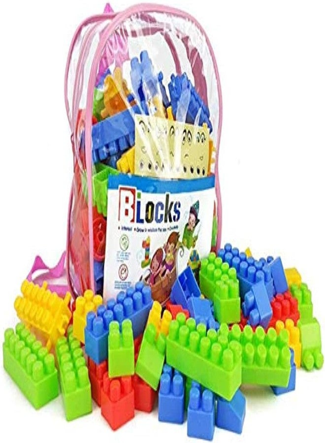 ARIZON ENTERPRISE ARIZON Shape Growing Minds with Best Baby Gift Building Blocks: Creative Learning Educational Toy Set - 125+ Pieces (Premium Pink Bag Packing) - Image 1