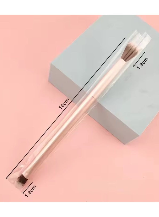 Goolsky 1PC Double Head Professional Makeup Brushes All Aluminum Tube Eye Shadow Brush Nose Shadow Brush Highlight Brush Portable  - Image 1