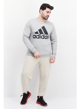 Adidas Men Sportswear Fit Long Sleeves Outdoor Sweatshirt, Grey  - Image 2