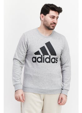 Adidas Men Sportswear Fit Long Sleeves Outdoor Sweatshirt, Grey  - Image 1