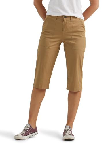 Lee Women's Ultra Lux Comfort with Flex-to-Go Utility Skimmer Capri Pant Settler Tan 14 - Image 4