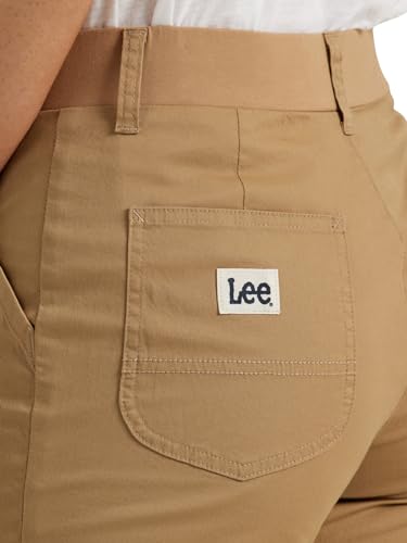 Lee Women's Ultra Lux Comfort with Flex-to-Go Utility Skimmer Capri Pant Settler Tan 14 - Image 3