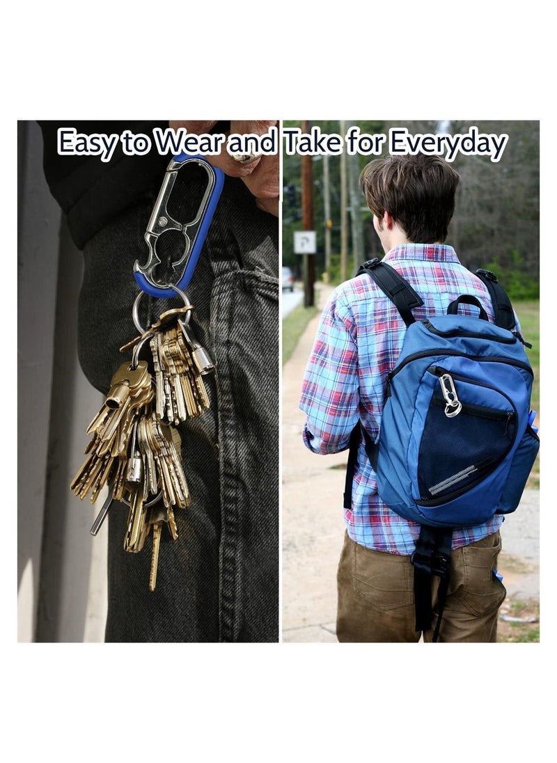 3PCS Men's Car Keychains, Anti-Loss Heavy Duty Metal Key Ring with Double Keyrings, Bottle Opener Keychain, Personalized Waistband Car Keychain for Men and Women - Image 5