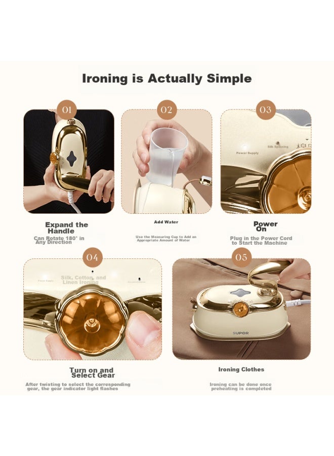 Supor Handheld Garment Steamer, Portable Travel Iron, Compact Electric Iron With Steam Function, Self-cleaning And Sterilizing, Suitable As A Gift, Egh-906a - Image 5