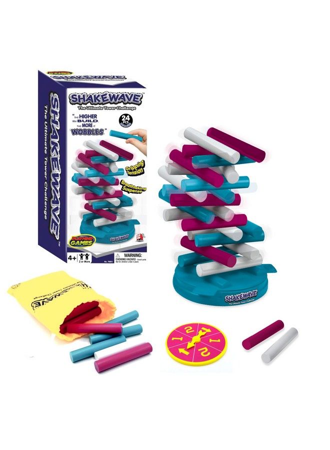Shakewave The Ultimate Stacking Blocks Game Challenge. Stack Rollers To Build A Tower As High As Possible On A Rotating Base Without Causing It To Collapse! Promotes Hand Eye Coordination & Balance.