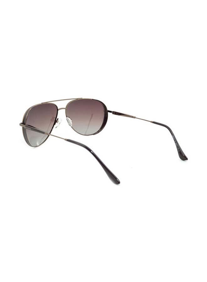 PROOCHI Men Full Rim Polarized Pilot Shape UV Protection Sunglasses - Lens Size: 62 mm - Brown - Image 4