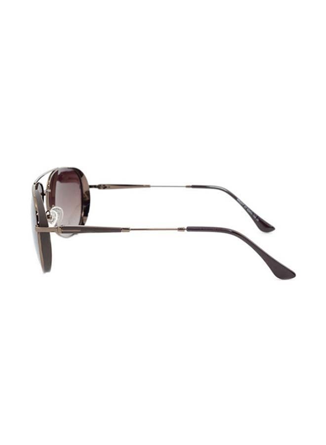PROOCHI Men Full Rim Polarized Pilot Shape UV Protection Sunglasses - Lens Size: 62 mm - Brown - Image 3