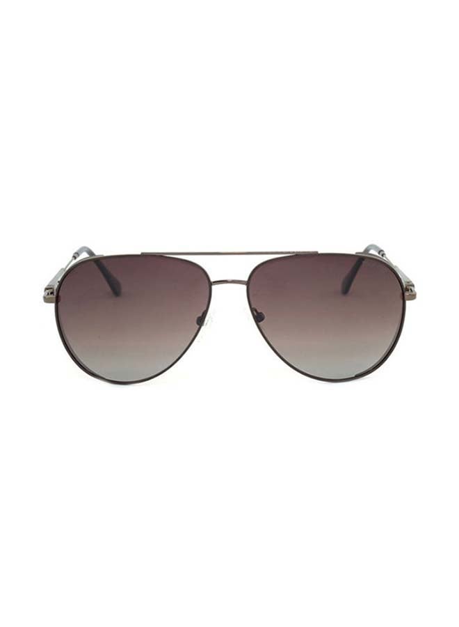 PROOCHI Men Full Rim Polarized Pilot Shape UV Protection Sunglasses - Lens Size: 62 mm - Brown - Image 2