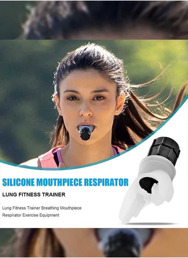 Portable Lung Dilater Trainer,Breathing Trainer, Lung Respirator Silicone Mouthpiece Training Equipment