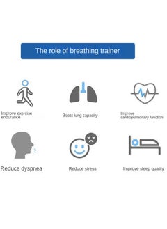 Haidue Portable Lung Dilater Trainer,Breathing Trainer, Lung Respirator Silicone Mouthpiece Training Equipment  - Image 3