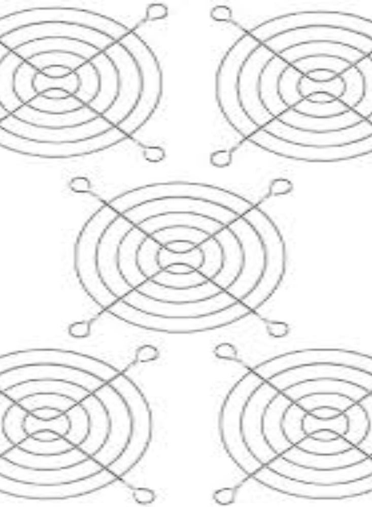 KNP KNP Pack of 5 cooling fan grills for 135mm fans is designed to provide protection and maintain airflow for larger cooling fan setups.  - Image 1