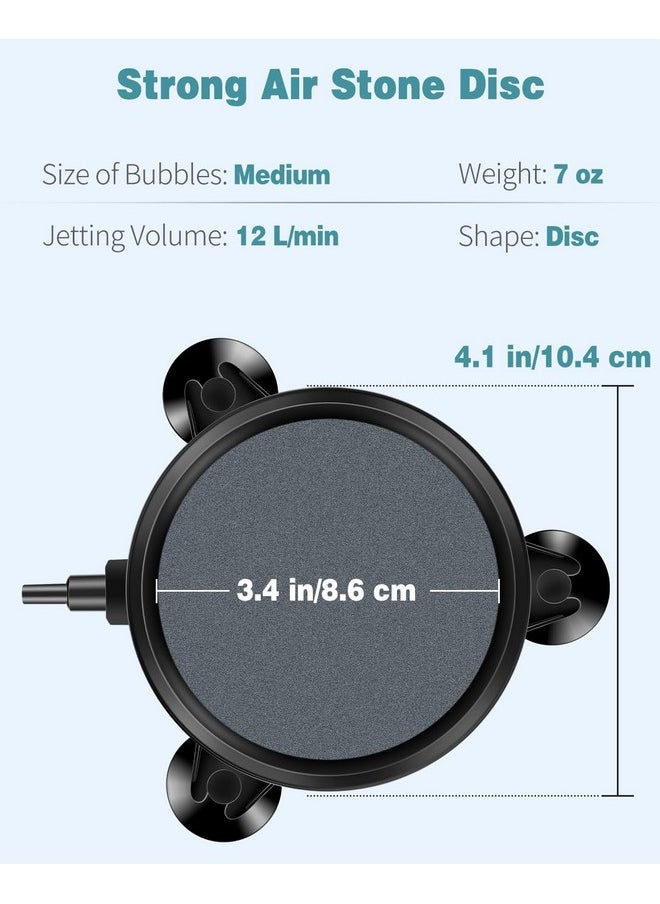 Pawfly Pawfly Aquarium 4 Inch Air Stone, Fish Tank Airstone Bubble Diffuser for Air Pumps Buckets Fish Tanks Ponds DWC Reservoirs and Circulation  - Image 3